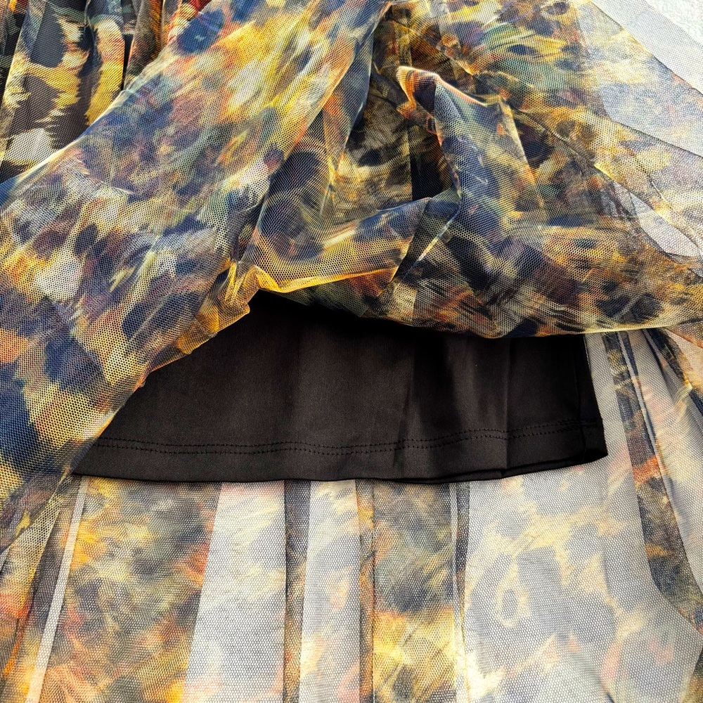 DKNY Animal Print Sheer Tulle Overlay A-Line Midi Skirt—NWT—S - Picture 12 of 15